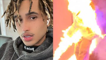 Rapper Matuê sofre queimadura ao ser atingido por fogo durante show: "Inacreditável" - Reprodução/Instagram