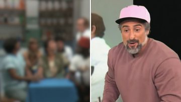 O apresentador Marcos Mion zoa Xuxa Meneghel como figurante nos 'Trapalhões' durante o 'Caldeirão': "As chances" - Reprodução/Globo