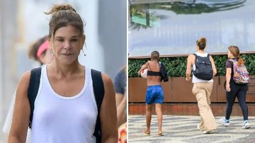 A atriz Cristiana Oliveira ajuda mulher em situação de rua em praia no Rio de Janeiro; confira - Reprodução/AgNews