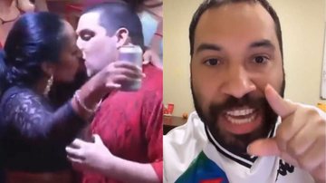 Irmã de Gil do Vigor dá beijão em jornalista após humilhação em reality - Reprodução/ Record e Reprodução/ Instagram