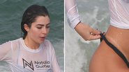Calcinha cavada, camiseta transparente e ajeitadinha: Jade Picon esquenta praia no Rio - Reprodução/ Instagram