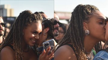Em flagra raro, ex-BBB Jessilane Alves dá beijão na namorada em público - Leo Franco/AgNews