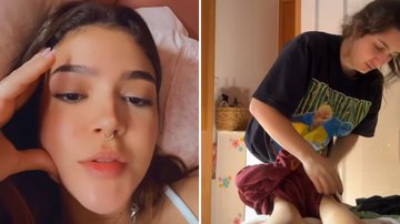 A jovem atriz Mel Maia, de 19 anos, fica doente e conta com ajuda para se vestir: "Não consigo" - Reprodução/Instagram