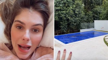 Reformando, Bárbara Evans polemiza ao mostrar piscina 'pequena': "Pra gente tá ótimo" - Reprodução/Instagram
