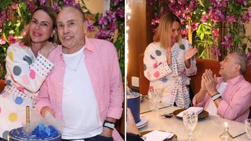 O ator Stênio Garcia ganha festa surpresa da esposa, Marilene Saade, com bolo de ouro: "Virou criança quando viu" - Reprodução/Instagram