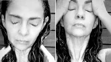 A atriz Claudia Ohana toma banho provocante para conscientizar: "Atenção" - Reprodução/Instagram