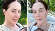 Sem maquiagem, Claudia Raia passeia com filho de um mês: "Com a mamãe" - Reprodução/Instagram