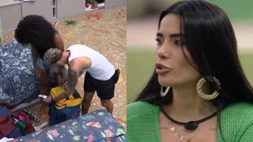 Fred e Marvvila abriram as malas de Dania Mendez no BBB23 - Reprodução/Globo
