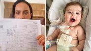 Letícia Cazarré mostra três páginas de prescrições médicas para a filha: "Muito remédio" - Reprodução/ Instagram