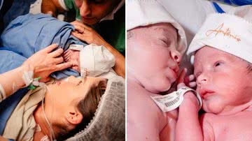 Barbara Evans dá à luz os filhos gêmeos - Reprodução/Instagram