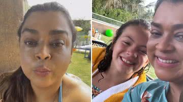 A cantora Preta Gil e neta, Sol de Maria, esbanjam alegria em dia de piscina nas redes sociais: "Muito protetor solar" - Reprodução/Instagram