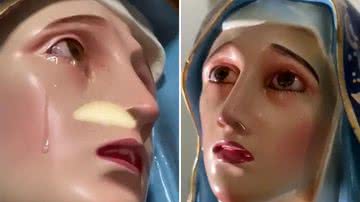 Visitantes de igreja afirmam ter visto imagem de Virgem Maria chorando - Reprodução/X