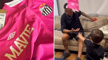 Mavie ganha camisa do Santos - Reprodução/Instagram