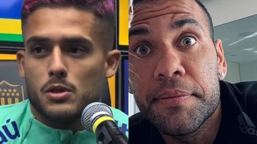 Jogador Yan Couto elogia Daniel Alves e acaba detonado - Reprodução/Twitter e Reprodução/Instagram