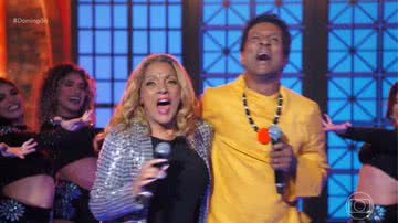 A cantora Lady Zu surpreende Luis Miranda no 'Lip Sync' do Domingão com Huck: "Alegria imensa" - Reprodução/Globo