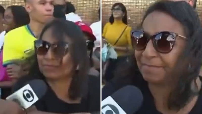 Senhora deixa repórter sem graça com respostas durante desfile de Independência - Reprodução/TV Globo