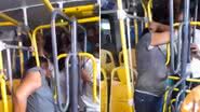 Como assim? Mulher fica com a cabeça presa em ônibus - Reprodução/Twitter