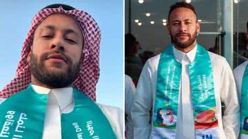 Neymar é esculhambado ao usar trajes típicos da Arábia Saudita: "Jogar que é bom, nada" - Reprodução/Instagram