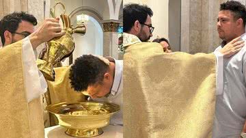 Ronaldo Fenômeno exibiu seu batismo na Igreja de São José - Reprodução/Instagram