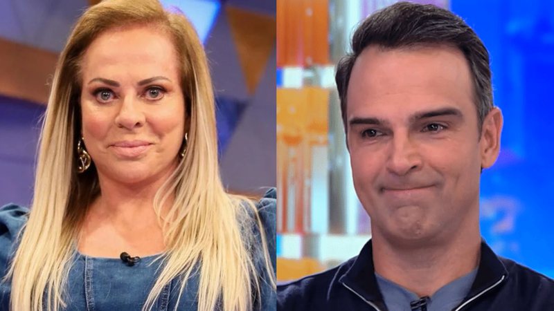 Christina Rocha e Tadeu Schmidt - (Reprodução: SBT/TV Globo)