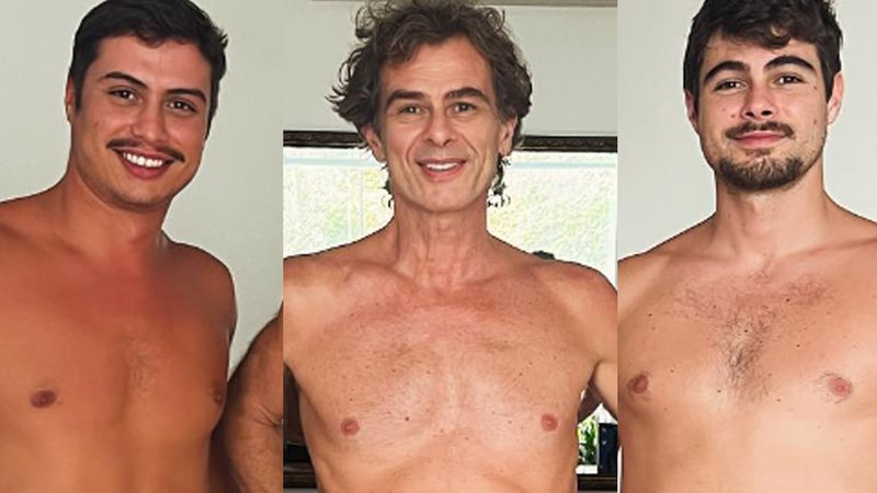 Que família! João Vitti e os filhos, Rafa e Francisco, exibem corpos musculosos - Reprodução/Instagram