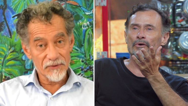 O ator Enrique Díaz recebe homenagem de Chico Díaz no Domingão com Huck; as filhas do ator também se declararam ao artista - Reprodução/Globo