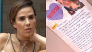 BBB 24: Equipe de Wanessa explica detalhe polêmico em carta: "Proibido" - Reprodução/TV Globo