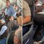 Homem abre porta de avião durante voo e é controlado por passageiros