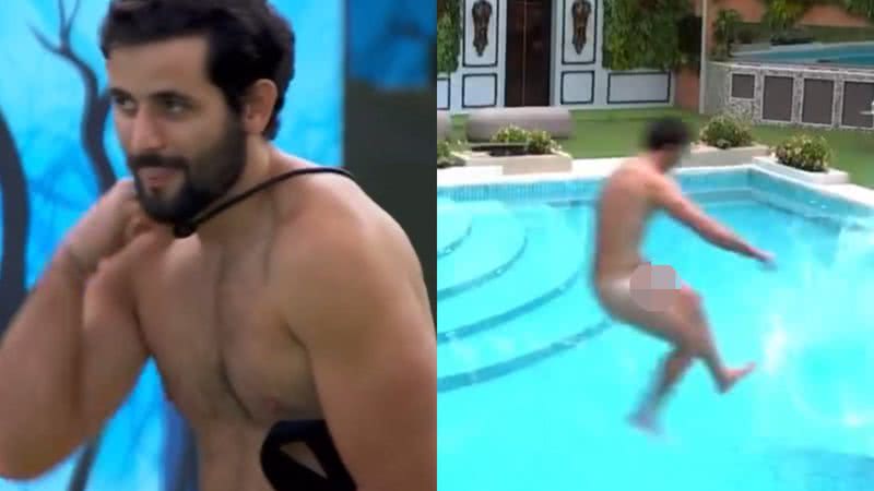 BBB 24: Brothers pulam nus na piscina e Matteus chama atenção - Reprodução/TV Globo