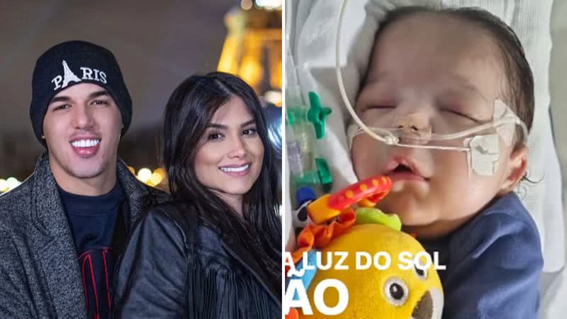 O pequeno Arthur, filho do cantor Zé Vaqueiro, foi extubado após oito meses de internação neste sábado (12); veja - Reprodução/Instagram
