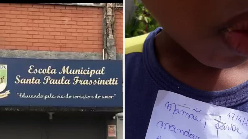 Professora é afastada após grampear bilhete em uniforme de aluno de 5 anos - Reprodução/TV Globo