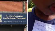 Professora é afastada após grampear bilhete em uniforme de aluno de 5 anos - Reprodução/TV Globo