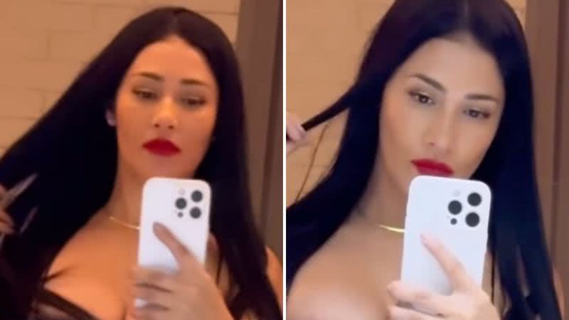 A cantora Simaria Mendes mostra demais em vídeo com vestido decotado e fãs reparam detalhe intimo; veja - Reprodução/Instagram