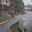 Rua de Gramado, no Rio Grande do Sul, que afundou