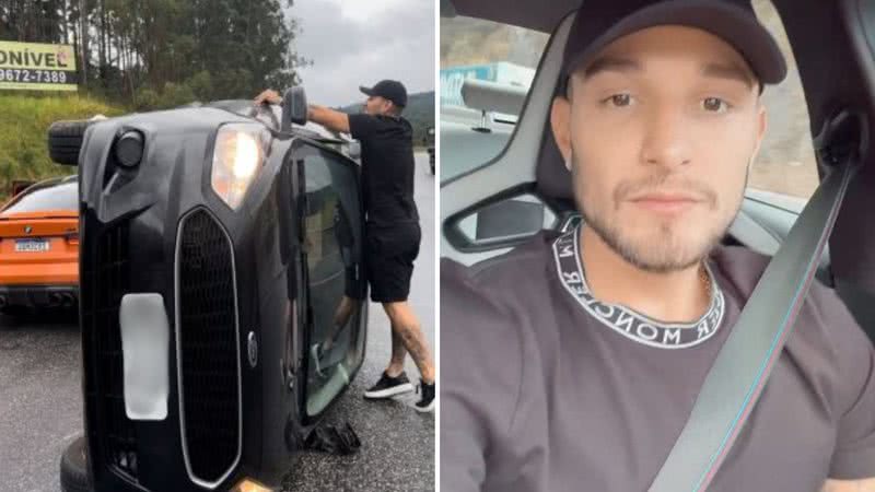 O cantor MC Gui escapa de acidente grave e socorre vítima de caminhão desgovernado na Rodovia Fernão Dias - Reprodução/Instagram