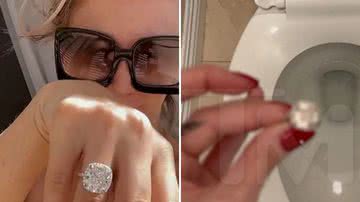 Atriz joga aliança de noivado de R$ 2,6 milhões no vaso sanitário - Reprodução/Instagram