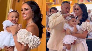 Neymar e Bruna Biancardi encantam com vídeo do batismo de Mavie: "Linda" - Reprodução/Instagram