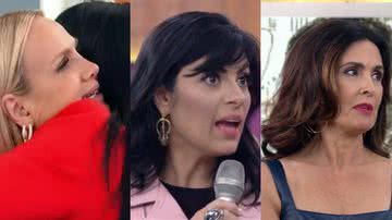 Eliana, Fernanda Brum e Fátima Bernardes - Reprodução/SBT/Globo