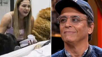 Andreia Andrade, ex-mulher de Nahim, fica abalada ao realizar último desejo do cantor em velório - Reprodução/AgNews/Record