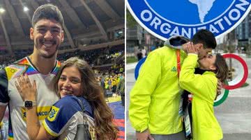 Jogador da Seleção de Vôlei e ginasta de trampolim formam casal de ouro - Reprodução/Instagram