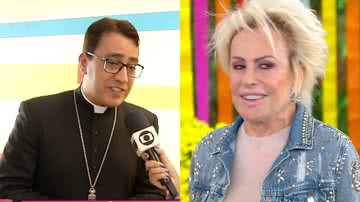 Padre Marcelo Vieira e Ana Maria Braga no Mais Você - Reprodução/Globo