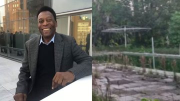 Mansão abandonada de Pelé é atacada por vândalos no Guarujá; confira antes e depois - Reprodução/Instagram e Reprodução/G1