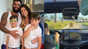 Gusttavo Lima é criticado por deixar filho de 7 anos dirigir em vídeo: "Loucura" - Reprodução/Instagram