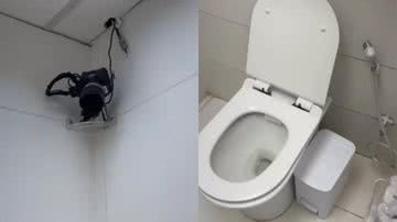 Sem privacidade! Banheiro do 'BBB 24' choca com câmera apontada para o vaso - Reprodução/Globo