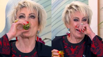 No 'Mais Você', Ana Maria Braga vira shot de vinagre e se engasga ao vivo: "Deu uma travada aqui" - Reprodução/TV Globo