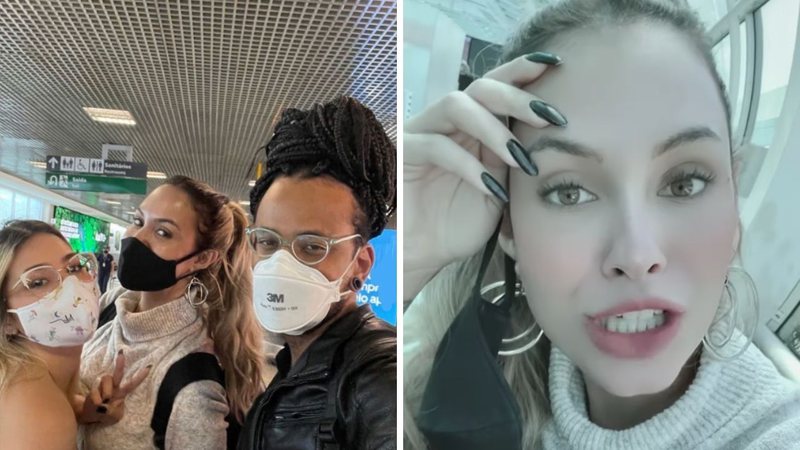 Ex-BBBs Sarah Andrade, João Luiz e Viih Tube se despedem em aeroporto: "Não aguento mais olhar para a cara deles" - Reprodução/Instagram
