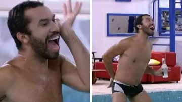 BBB21: Gilberto coloca sunga, pula na piscina e protagoniza cachorrada: "De qualquer maneira sou safado" - Reprodução/TV Globo