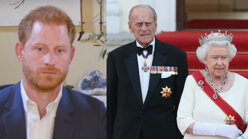 Após escândalo, Harry se encontra pela primeira vez com família real em funeral de Príncipe Philip - Reprodução/Youtube e Getty Images