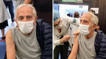 Aos 84 anos, Paulo José emociona fãs ao fazer raríssima aparição durante vacinação contra a Covid-19 - AgNews
