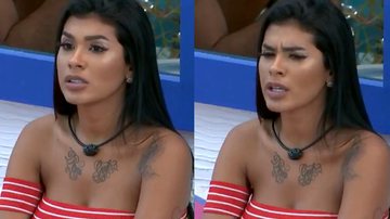 BBB21: Revoltada, Pocah reclama de Camilla de Lucas após Paredão: “Não está olhando na minha cara” - Reprodução/TV Globo